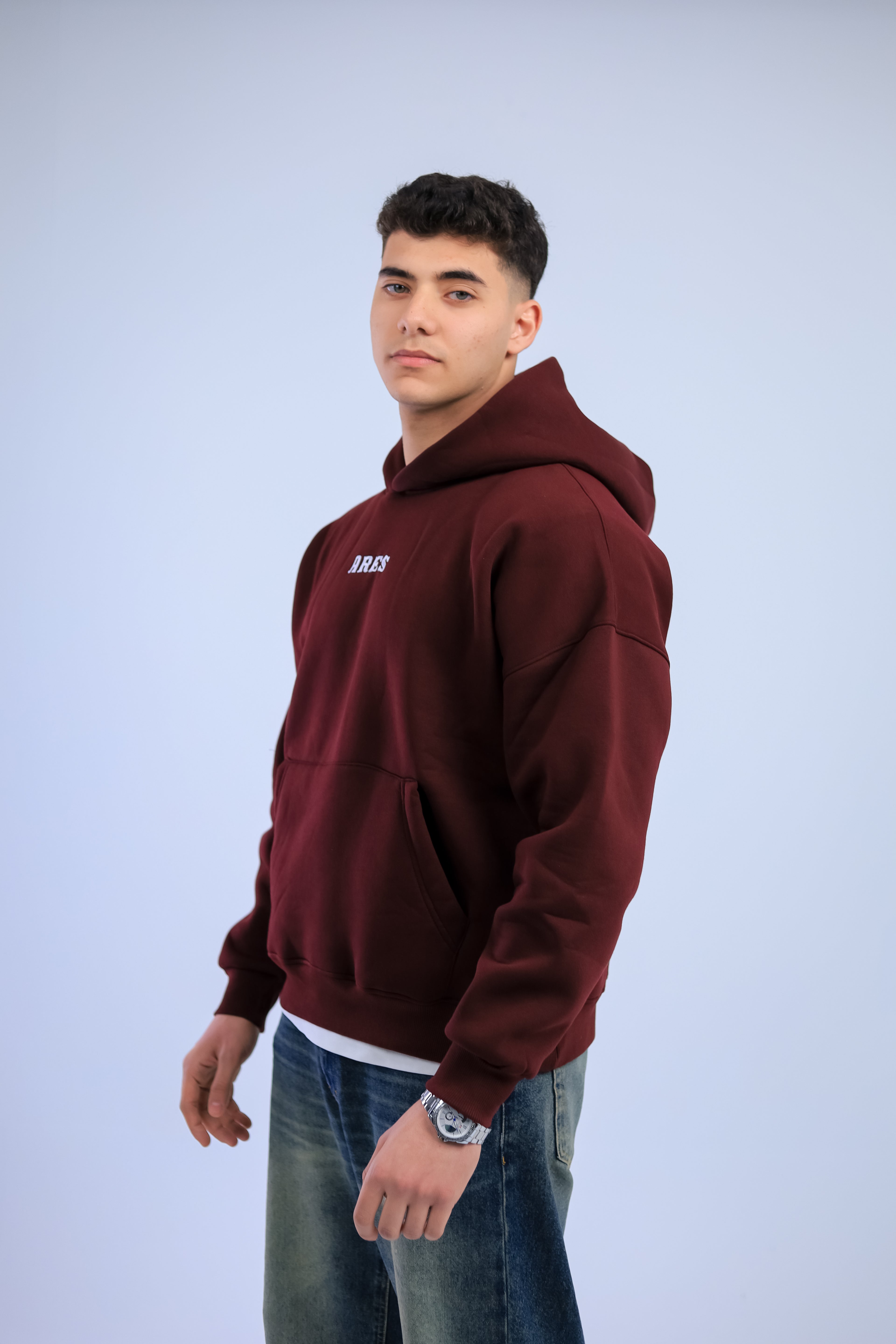 Burgundy hoodie