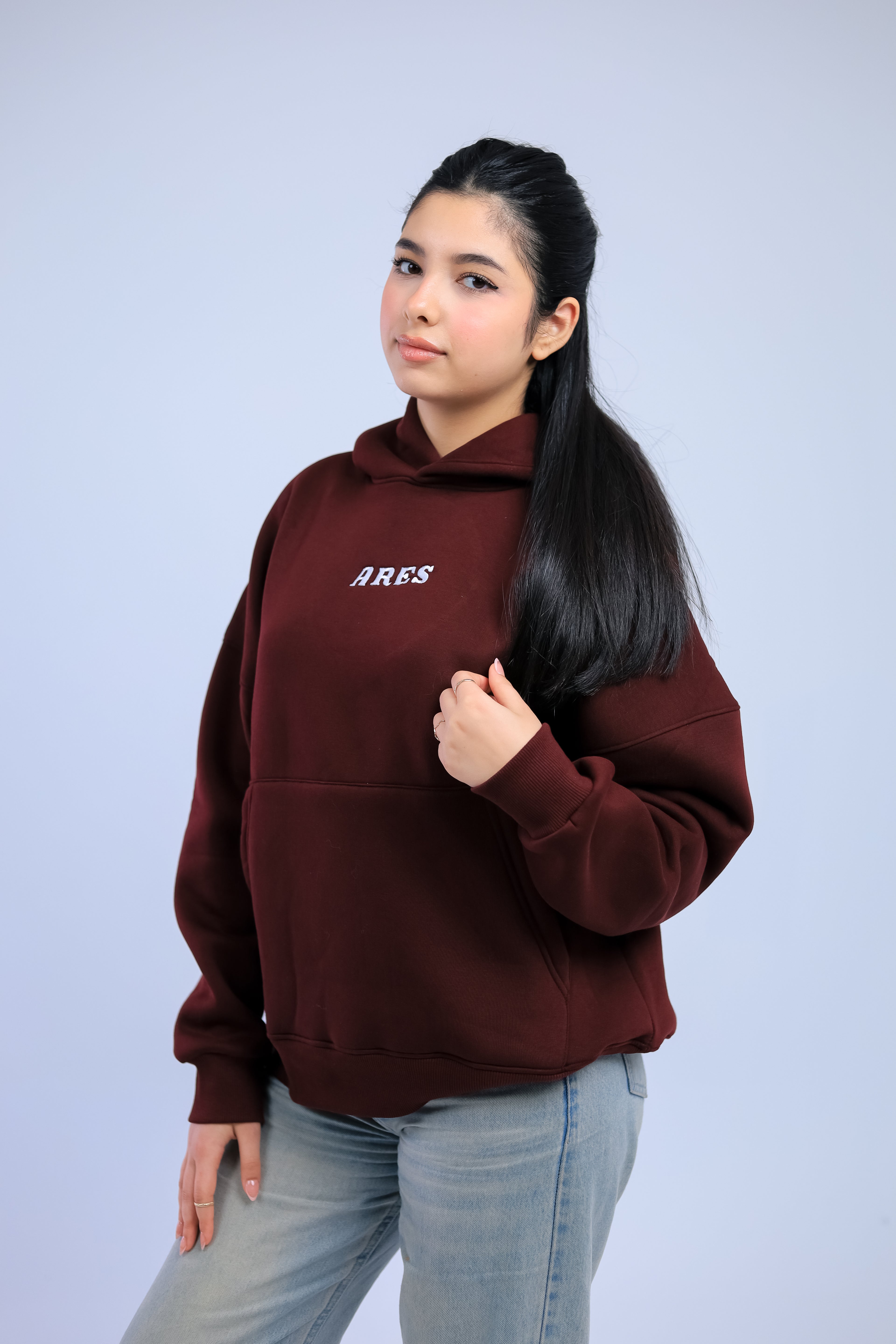 Burgundy hoodie
