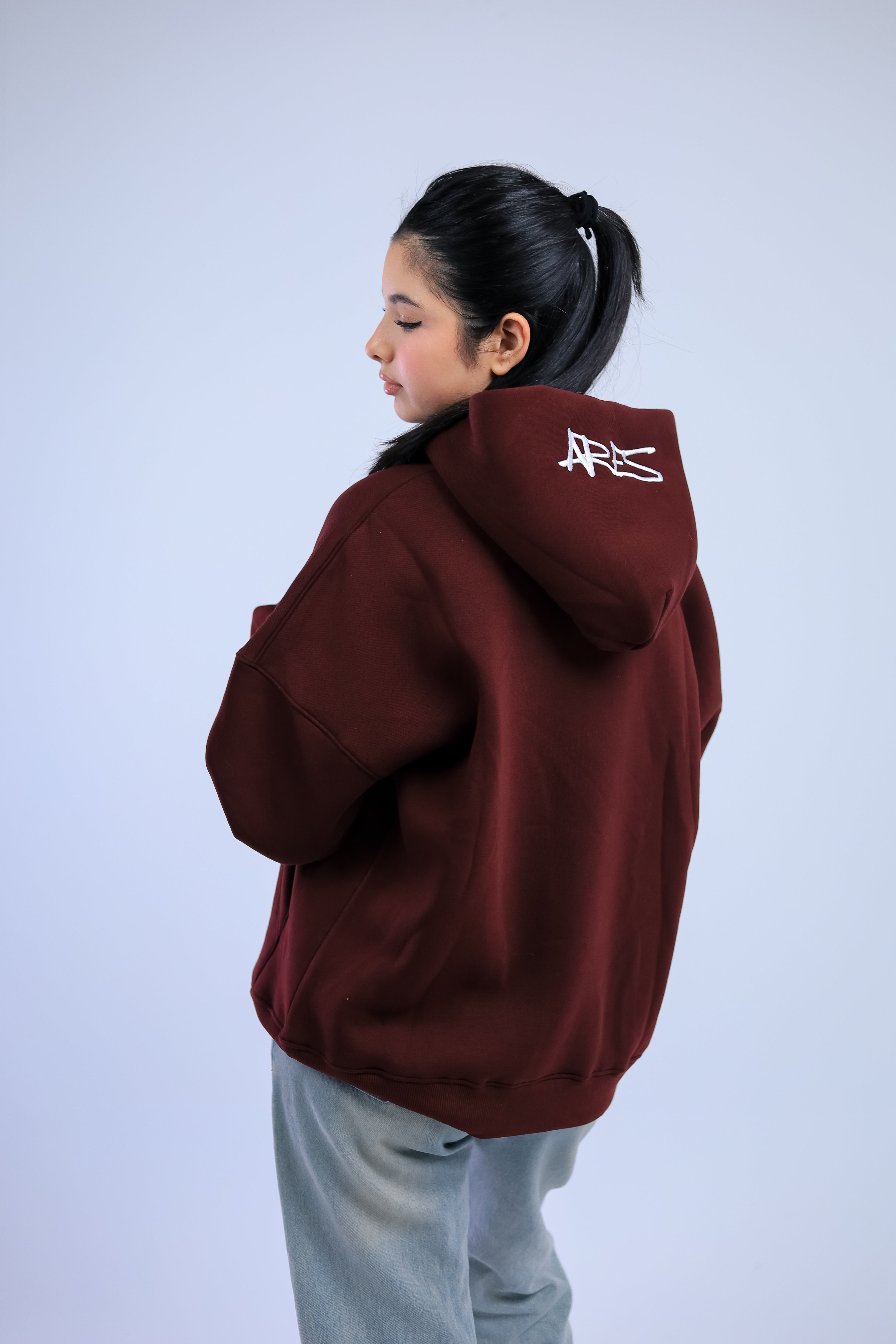 Burgundy hoodie